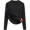 imageZeagoo Womens Fleece Sherpa Lined Sweater Mock Neck Long Sleeve Thermal Shirt 2025 Fall Winter Fuzzy Knit Jumper Tops SXXLBlack