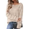 imageZeagoo Womens Sweaters Cute Long Sleeve Off The Shoulder Pullover Tops Hollow Out Crochet Dressy Casual OutfitsAdark Apricot