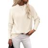 imageZeagoo Womens Sweaters Loose Knit Side Button 2025 Fall Fashion Trendy Casual Pullover Tops ClothesApricot