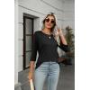 imageZeagoo Tops for Women 3 Pack 34 Sleeve Crewneck Cute Basics Tees Casual Fashion Summer T Shirts Business Work Tee TopBlacknavy Bluefuchsia
