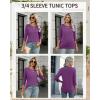 imageZeagoo Tops for Women 3 Pack 34 Sleeve Crewneck Cute Basics Tees Casual Fashion Summer T Shirts Business Work Tee TopBlacknavy Bluefuchsia