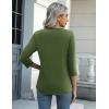 imageZeagoo Tops for Women 3 Pack 34 Sleeve Crewneck Cute Basics Tees Casual Fashion Summer T Shirts Business Work Tee TopBlackwhitearmy Green