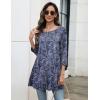 imageZeagoo Women Tops 34 Sleeve Dressy Casual Plus Size Tunics to Wear with Leggings Swing Flare TShirt Loose Blouses S3XLBohemiamz473