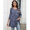 imageZeagoo Women Tops 34 Sleeve Dressy Casual Plus Size Tunics to Wear with Leggings Swing Flare TShirt Loose Blouses S3XLBohemiamz473