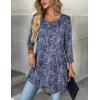 imageZeagoo Women Tops 34 Sleeve Dressy Casual Plus Size Tunics to Wear with Leggings Swing Flare TShirt Loose Blouses S3XLBohemiamz473