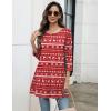 imageZeagoo Women Tops 34 Sleeve Dressy Casual Plus Size Tunics to Wear with Leggings Swing Flare TShirt Loose Blouses S3XLRed Christmassd142