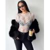imageZeagoo Womens Mesh Long Sleeve Tops Mock Neck Going Out See Through Shirts Sexy Sheer Blouses Clubwear SXXLLace White