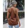 imageZeagoo Womens Silk Satin Tank Tops V Neck Sleeveless Camisole Cami Spaghetti Straps Blouse Summer Loose Racerback ShirtBrown