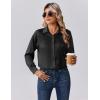 imageZeagoo Womens Tops Long Sleeve Satin Silk Button Down Shirts Casual Business Dressy Blouses Fall ClothesBlack