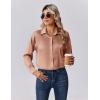 imageZeagoo Womens Tops Long Sleeve Satin Silk Button Down Shirts Casual Business Dressy Blouses Fall ClothesLight Coffee