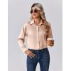 imageZeagoo Womens Tops Long Sleeve Satin Silk Button Down Shirts Casual Business Dressy Blouses Fall ClothesLight Khaki