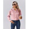 imageZeagoo Womens Tops Long Sleeve Satin Silk Button Down Shirts Casual Business Dressy Blouses Fall ClothesPink