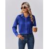 imageZeagoo Womens Tops Long Sleeve Satin Silk Button Down Shirts Casual Business Dressy Blouses Fall ClothesRoyal Blue