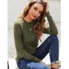 imageZeagoo Fall Tops for Women Long Sleeve Shirts Casual Cotton Blouses 2025 Dressy Pleated TunicsArmy Green