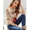 imageZeagoo Fall Tops for Women Long Sleeve Shirts Casual Cotton Blouses 2025 Dressy Pleated TunicsBeige Floral