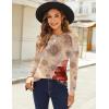 imageZeagoo Fall Tops for Women Long Sleeve Shirts Casual Cotton Blouses 2025 Dressy Pleated TunicsBeige Floral