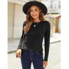 imageZeagoo Fall Tops for Women Long Sleeve Shirts Casual Cotton Blouses 2025 Dressy Pleated TunicsBlack