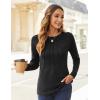 imageZeagoo Fall Tops for Women Long Sleeve Shirts Casual Cotton Blouses 2025 Dressy Pleated TunicsBlack