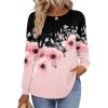 imageZeagoo Fall Tops for Women Long Sleeve Shirts Casual Cotton Blouses 2025 Dressy Pleated TunicsBlackpink