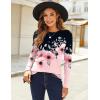 imageZeagoo Fall Tops for Women Long Sleeve Shirts Casual Cotton Blouses 2025 Dressy Pleated TunicsBlackpink