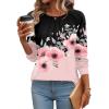 imageZeagoo Fall Tops for Women Long Sleeve Shirts Casual Cotton Blouses 2025 Dressy Pleated TunicsBlackpink