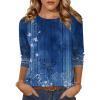 imageZeagoo Fall Tops for Women Long Sleeve Shirts Casual Cotton Blouses 2025 Dressy Pleated TunicsBlue Floral