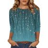 imageZeagoo Fall Tops for Women Long Sleeve Shirts Casual Cotton Blouses 2025 Dressy Pleated TunicsBlue Green