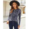 imageZeagoo Fall Tops for Women Long Sleeve Shirts Casual Cotton Blouses 2025 Dressy Pleated TunicsChic Print 01