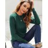 imageZeagoo Fall Tops for Women Long Sleeve Shirts Casual Cotton Blouses 2025 Dressy Pleated TunicsDeep Green