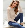 imageZeagoo Fall Tops for Women Long Sleeve Shirts Casual Cotton Blouses 2025 Dressy Pleated TunicsLight Khaki