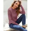 imageZeagoo Fall Tops for Women Long Sleeve Shirts Casual Cotton Blouses 2025 Dressy Pleated TunicsMauve