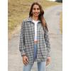 imageZeagoo Long Sleeve Plaid Shirt for Women Button Down Shirts Buffalo Shackets Business Casual BlousesBlack