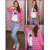 imageZeagoo Long Sleeve Plaid Shirt for Women Button Down Shirts Buffalo Shackets Business Casual BlousesPink