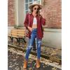 imageZeagoo Long Sleeve Plaid Shirt for Women Button Down Shirts Buffalo Shackets Business Casual BlousesRed
