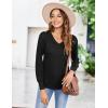 imageZeagoo Long Sleeve Shirts for Women V Neck Casual Sweaters Basic Knit 2025 Fall Fashion Pullover TopsBlack