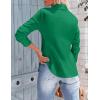 imageZeagoo Womens Button Down Shirts Long Sleeve V Neck Tops Wrinkle Free Collared Work Office Solid Blouses Corset TopsGreen