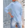imageZeagoo Womens Button Down Shirts Long Sleeve V Neck Tops Wrinkle Free Collared Work Office Solid Blouses Corset TopsLight Blue