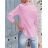 imageZeagoo Womens Button Down Shirts Long Sleeve V Neck Tops Wrinkle Free Collared Work Office Solid Blouses Corset TopsPink Stripe