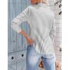 imageZeagoo Womens Button Down Shirts Long Sleeve V Neck Tops Wrinkle Free Collared Work Office Solid Blouses Corset TopsWide Grey Stripe