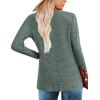 imageZeagoo Womens Casual Tunic Tops Long Sleeve Shirts for Leggings V Neck Button Fall Pullover Blouse Loose SweatshirtsArmy Green