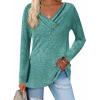 imageZeagoo Womens Casual Tunic Tops Long Sleeve Shirts for Leggings V Neck Button Fall Pullover Blouse Loose SweatshirtsBg