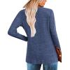 imageZeagoo Womens Casual Tunic Tops Long Sleeve Shirts for Leggings V Neck Button Fall Pullover Blouse Loose SweatshirtsBlv