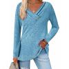 imageZeagoo Womens Casual Tunic Tops Long Sleeve Shirts for Leggings V Neck Button Fall Pullover Blouse Loose SweatshirtsDpb