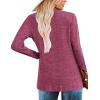 imageZeagoo Womens Casual Tunic Tops Long Sleeve Shirts for Leggings V Neck Button Fall Pullover Blouse Loose SweatshirtsRose Red