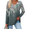 imageZeagoo Womens Casual Tunic Tops Long Sleeve Shirts for Leggings V Neck Button Fall Pullover Blouse Loose SweatshirtsWf71