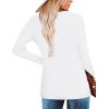 imageZeagoo Womens Casual Tunic Tops Long Sleeve Shirts for Leggings V Neck Button Fall Pullover Blouse Loose SweatshirtsWhite