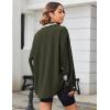 imageZeagoo Womens Corduroy Flannel Shacket Jacket Casual Plaid Button Down Shirts Long Sleeve Fall Tops with PocketsArmy Green