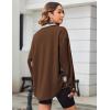 imageZeagoo Womens Corduroy Flannel Shacket Jacket Casual Plaid Button Down Shirts Long Sleeve Fall Tops with PocketsBrown