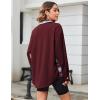 imageZeagoo Womens Corduroy Flannel Shacket Jacket Casual Plaid Button Down Shirts Long Sleeve Fall Tops with PocketsDark Red