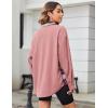imageZeagoo Womens Corduroy Flannel Shacket Jacket Casual Plaid Button Down Shirts Long Sleeve Fall Tops with PocketsOrange Pink